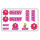 Children's bicycle transfers set Ducky Pink 14x20cm