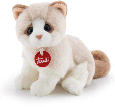 Trudi kitty brad bianco beige: 15x19x20 cm (s-20872)