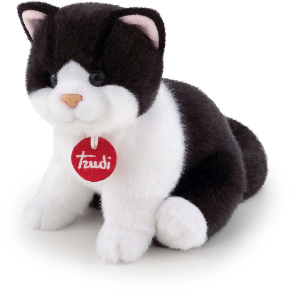 Trudi gatito brad negro blanco: 16x19x22 cm (s-21040)