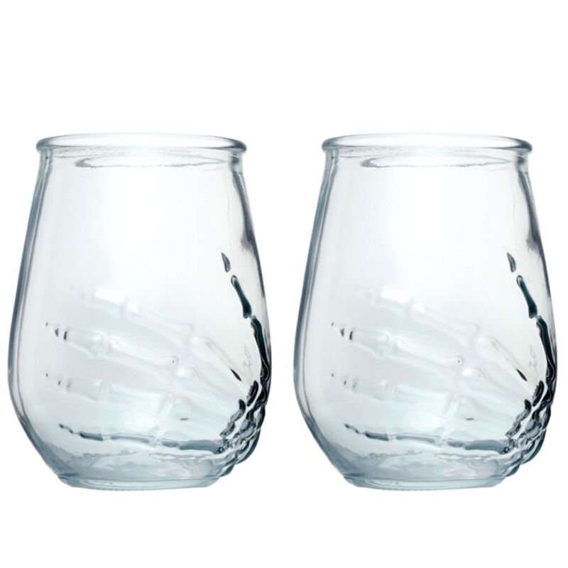 Scheletro Set a mano 2 bicchieri di bicchieri da bere