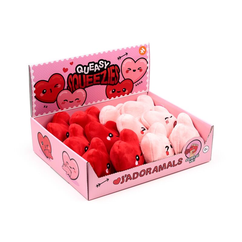 Giocattolo per spremere il cuore di Queasy squeezies j'adoramals