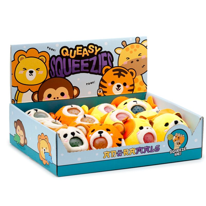 Squeeziesy Squeezies Adoramals Lion Giraffe Monkey e Tiger Plush Toys