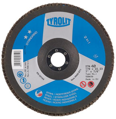 Disco lamellare Tyrolit 125mm za40 con acciaio inox standard | 10 pezzi