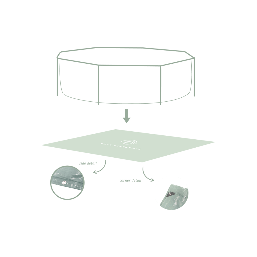 Essenza | Piscina a vela a terra verde circa 300 cm