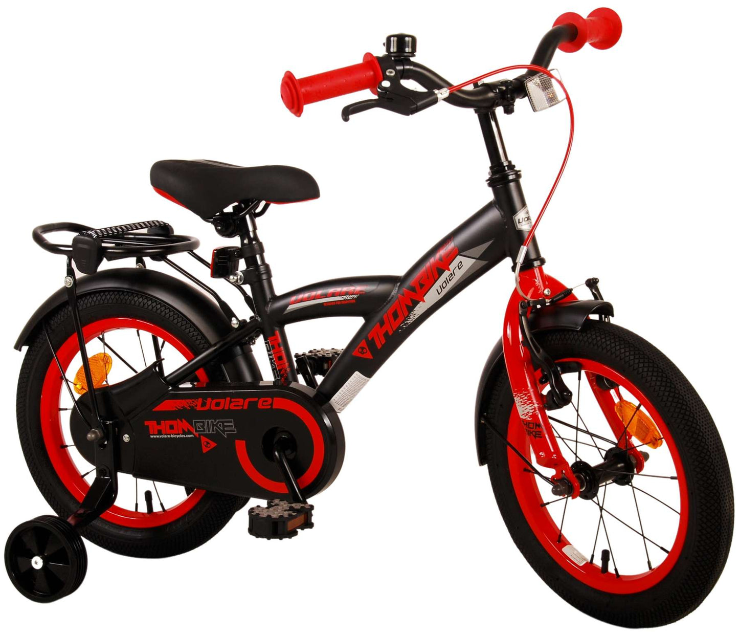 Volare Thombike Bike para niños - Niños - 14 pulgadas - Rojo negro
