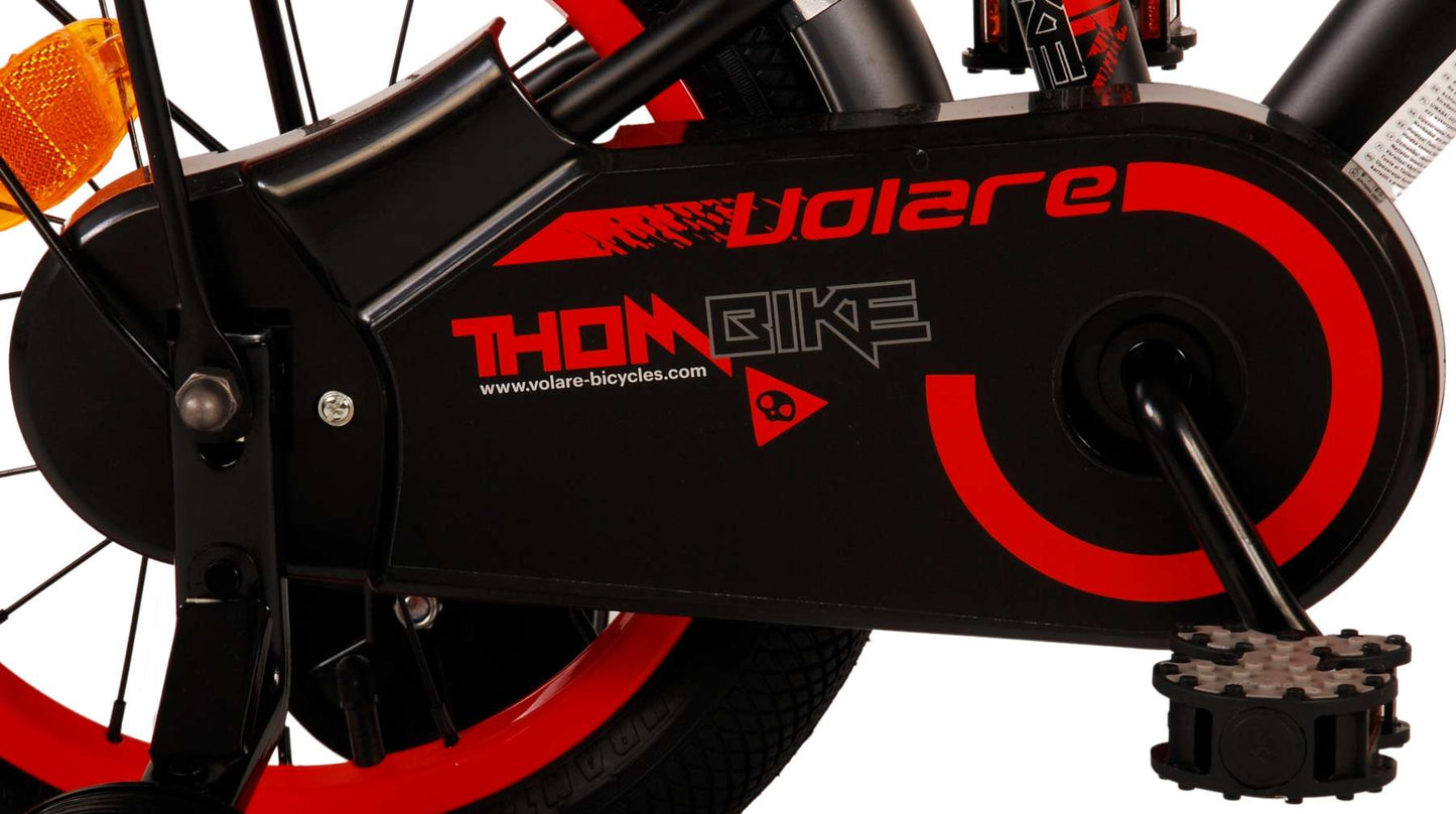 Volare Thombike Bike para niños - Niños - 14 pulgadas - Rojo negro