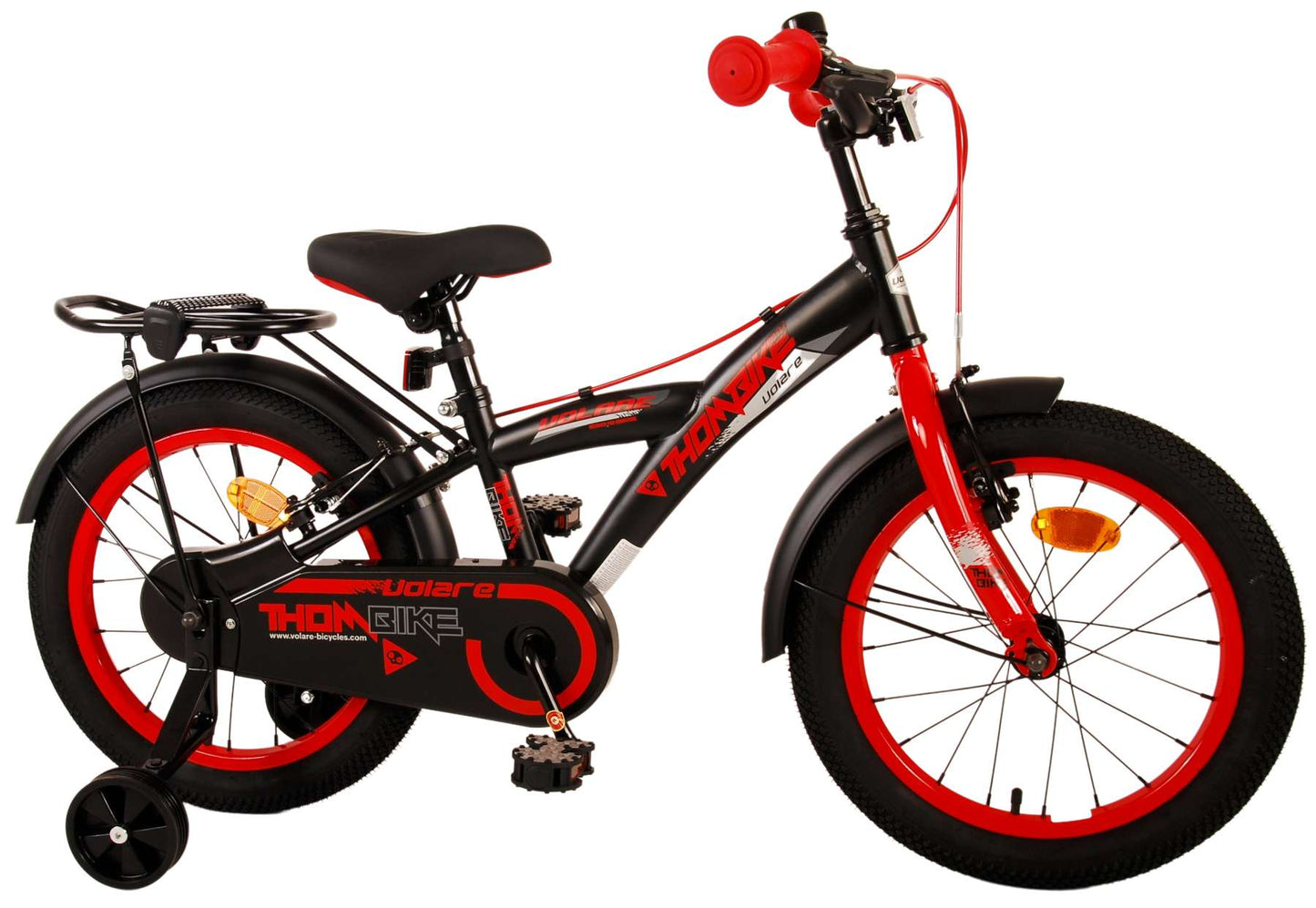 Bike per bambini Volare Thbike - Boys - 16 pollici - rosso nero - freni a due mani