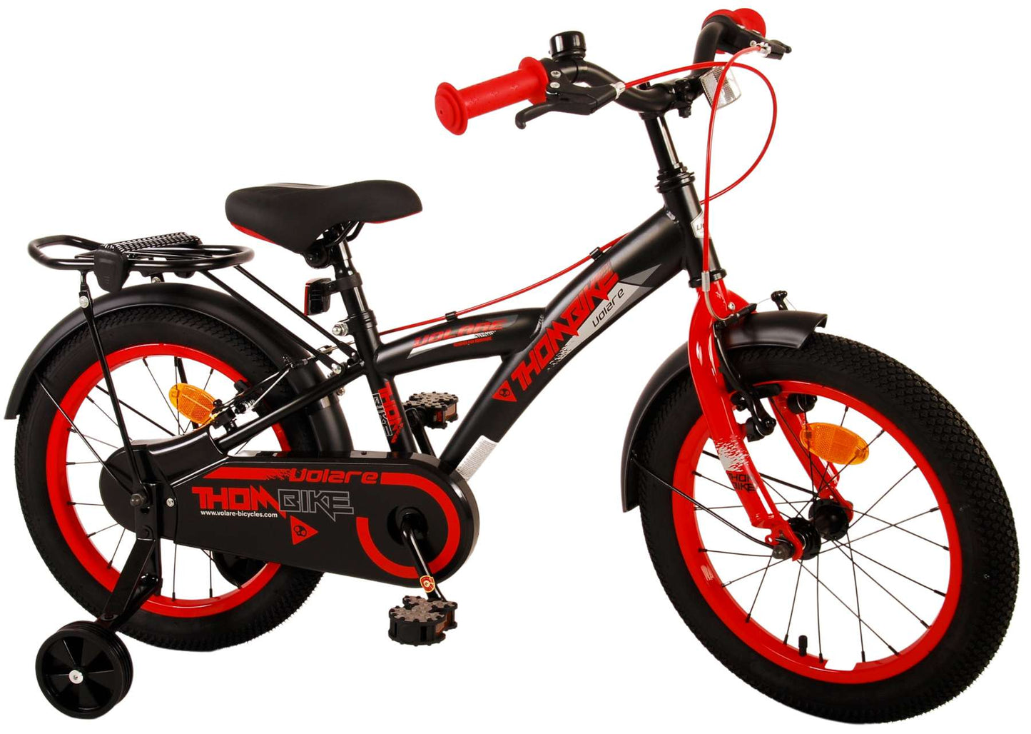 Bike per bambini Volare Thbike - Boys - 16 pollici - rosso nero - freni a due mani