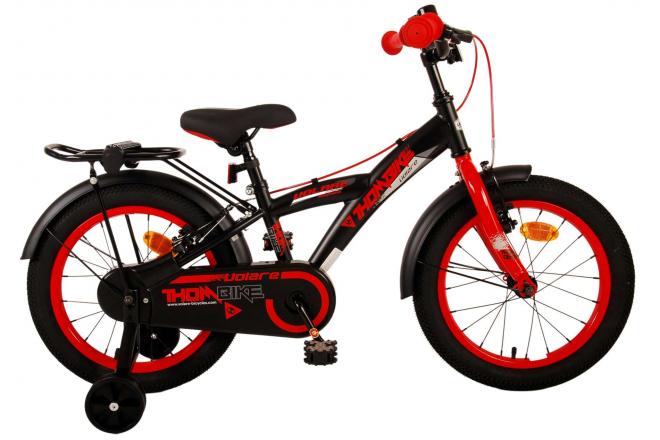 Bike para niños Volare Thombike - Niños - 16 pulgadas - Rojo negro - Dos frenos de mano