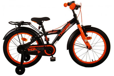 Bicicleta para niños Volare Thombike - Niños - 18 pulgadas - Naranja negra - Dos frenos de mano