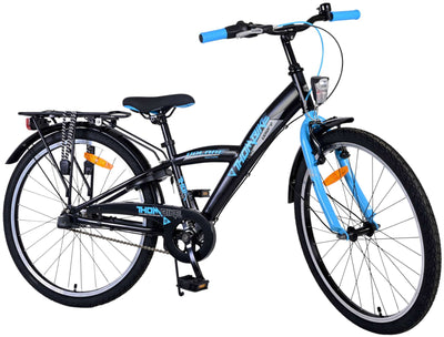 Bicicleta para niños Volare Thombike - Niños - 24 pulgadas - Azul negro - 3 engranajes