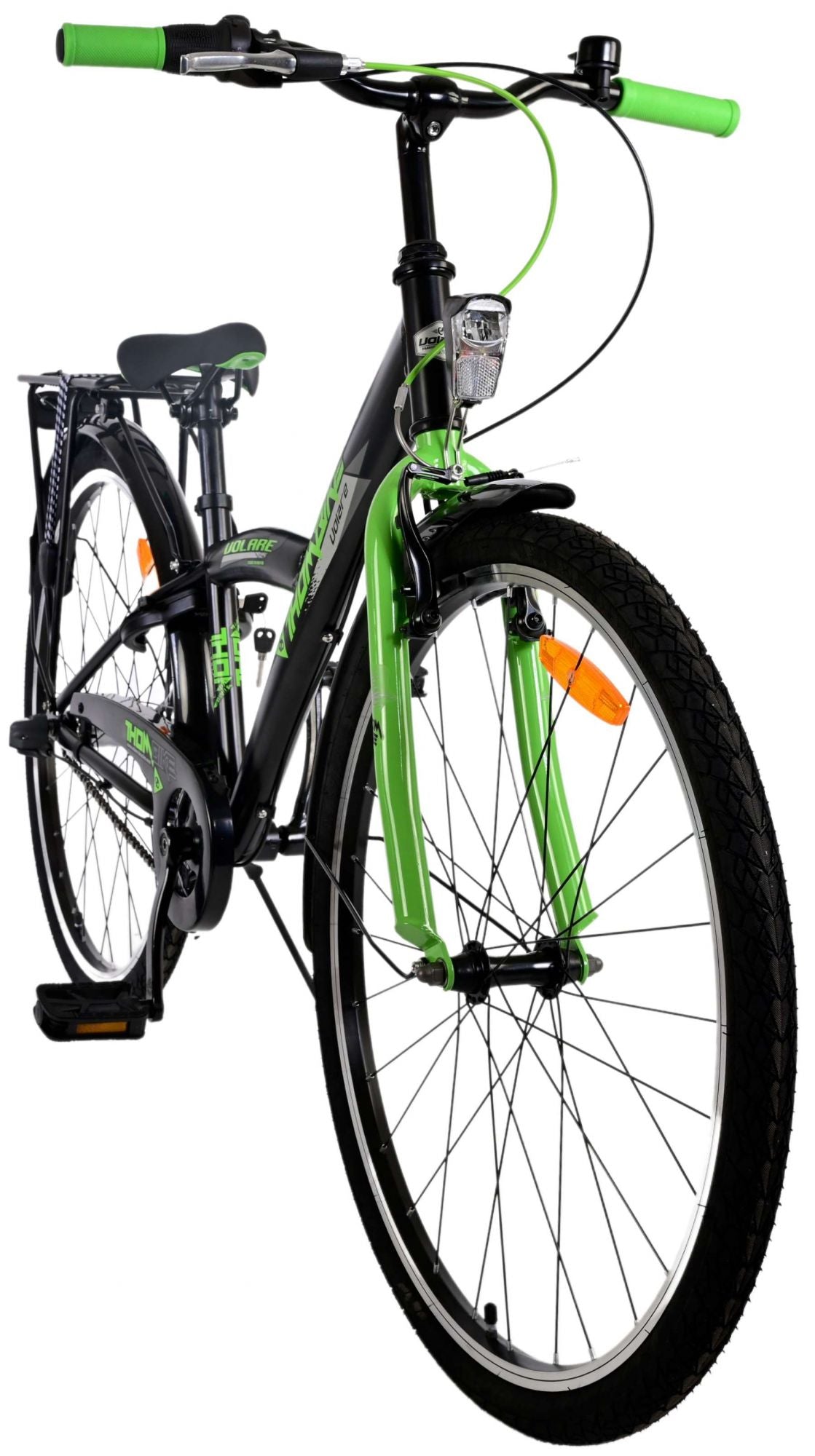 Bicycle per bambini di THUMIKE VOLARE - Ragazzi - 26 pollici - Verde nero - 3 marce