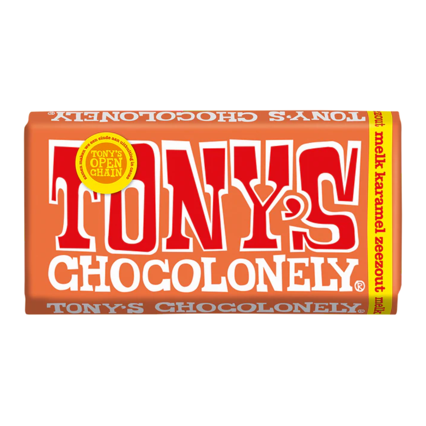 Tony's chocolonely melk karamel zeezout (15x 180gr)