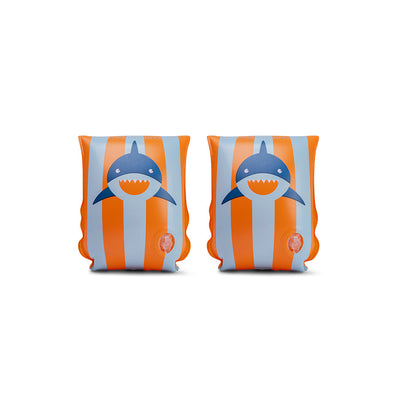 Tropical shark | oranje blauw zwembandjes 2-6 jaar