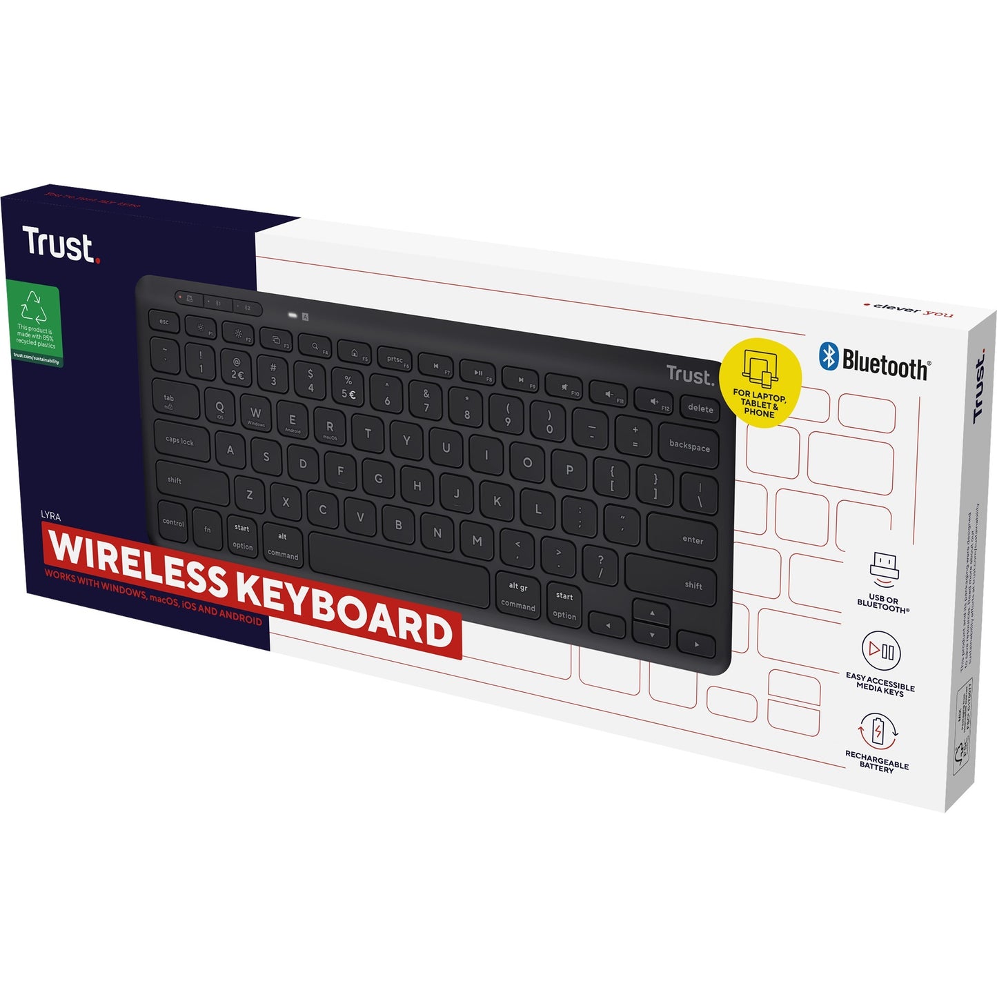 Fidati di Lyra Compact Wireless Tastiera