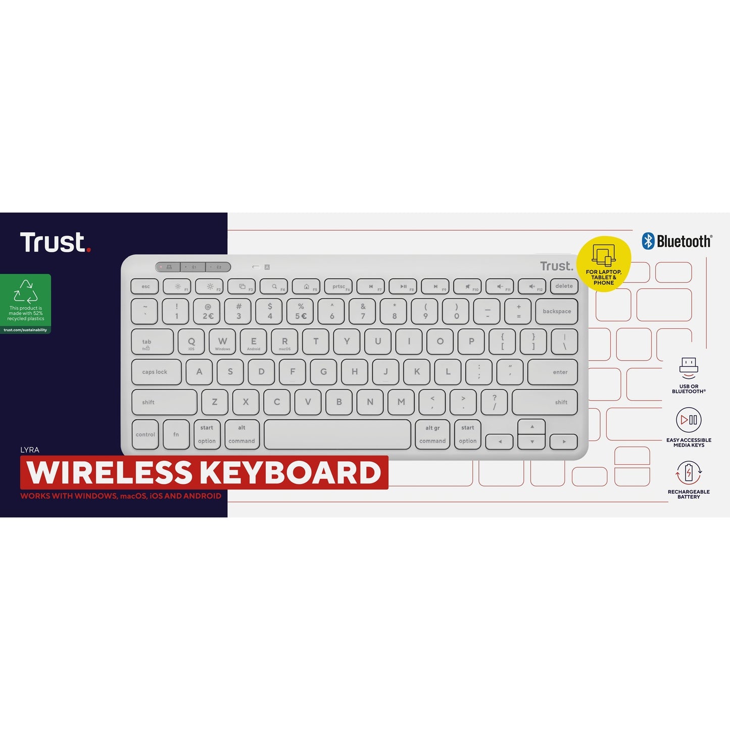 Fidati di Lyra Compact Wireless Tastiera
