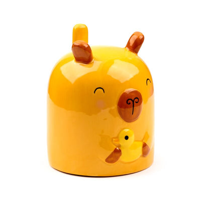 Taza de cerámica capibara al revés