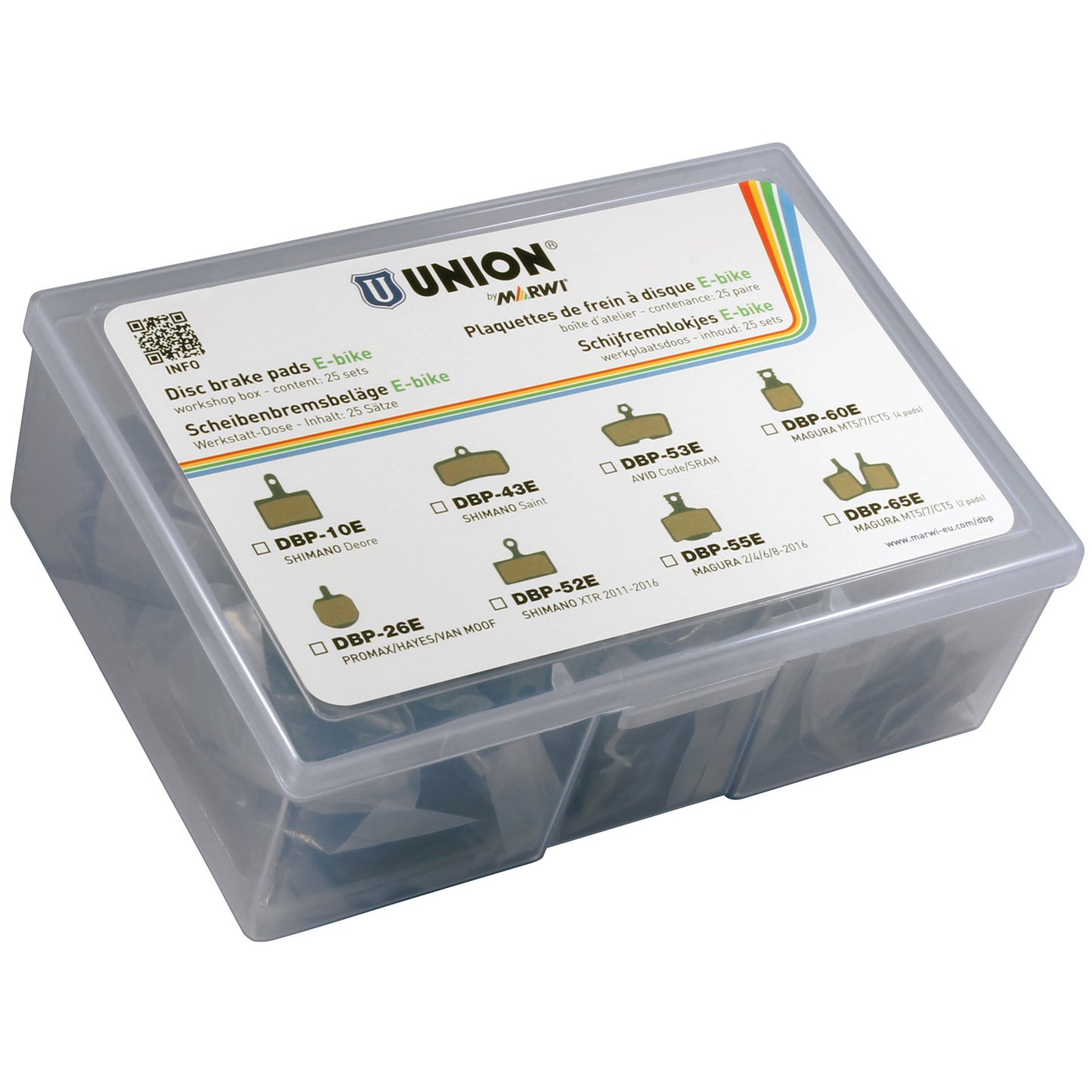 Marwi union schijfremblokset dbp-65e e-bike organisch kevlar (25pr)