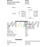 Marwi Kogellager CB-040 688 2RS 8x16x5 - afbeelding 2