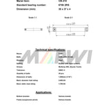 Marwi Kogellager CB-210 6706 2RS 30x37x4 - afbeelding 3