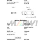 Marwi union kogellager max cb-438 6000v llu 10x26x8 - afbeelding 3