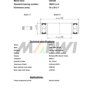 Union Kogellager Max CB-635 3802V 15x24x7 - afbeelding 2