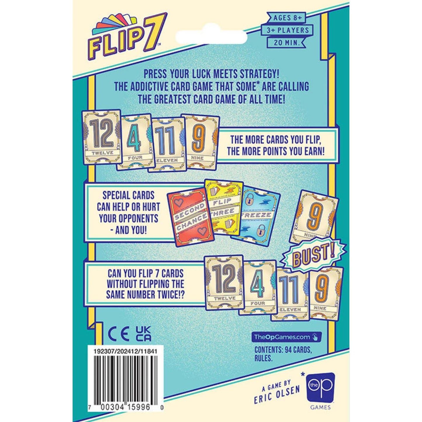 999games 999 games flip 7 versión compacta en inglés - juego de cartas