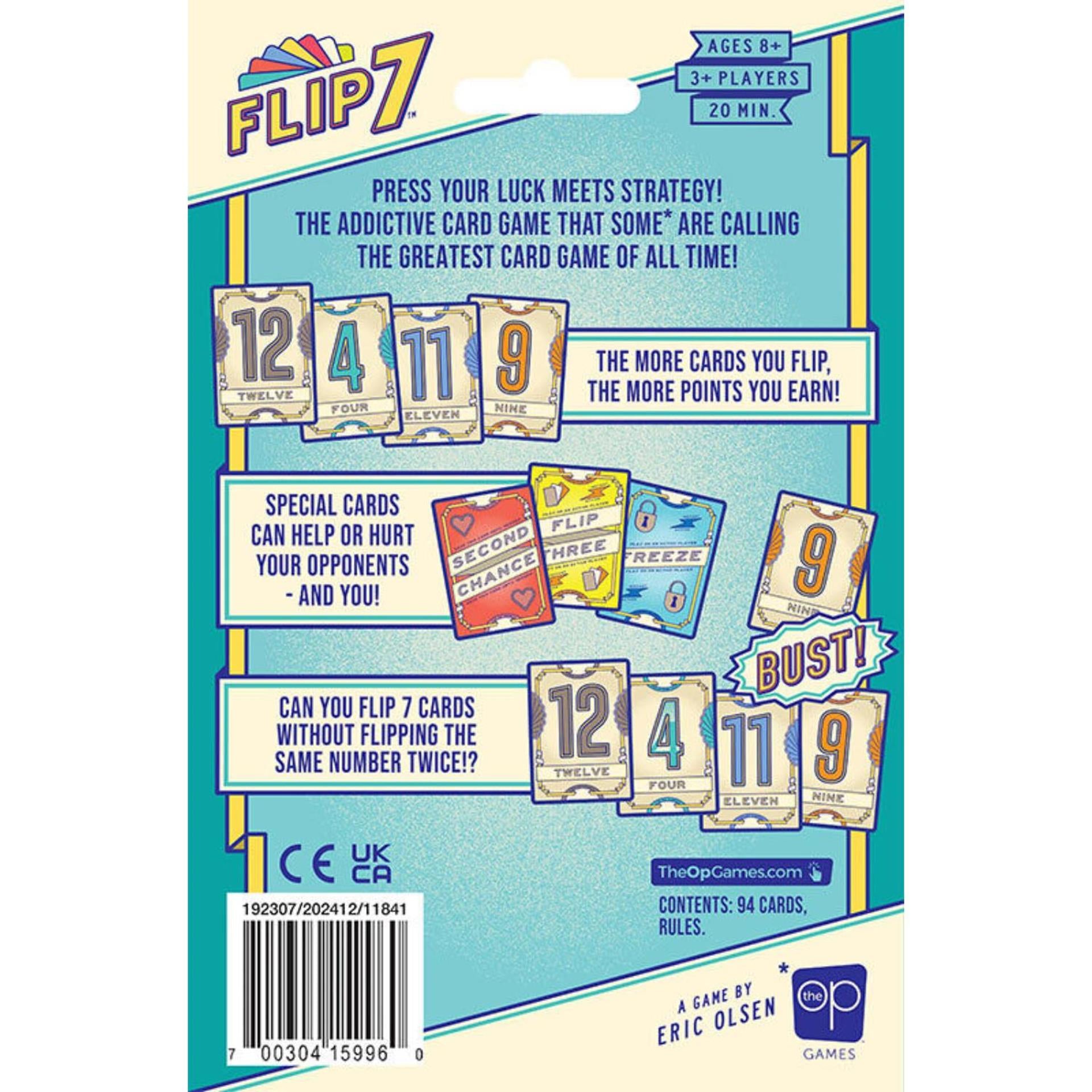 999games 999 games flip 7 versión compacta en inglés - juego de cartas