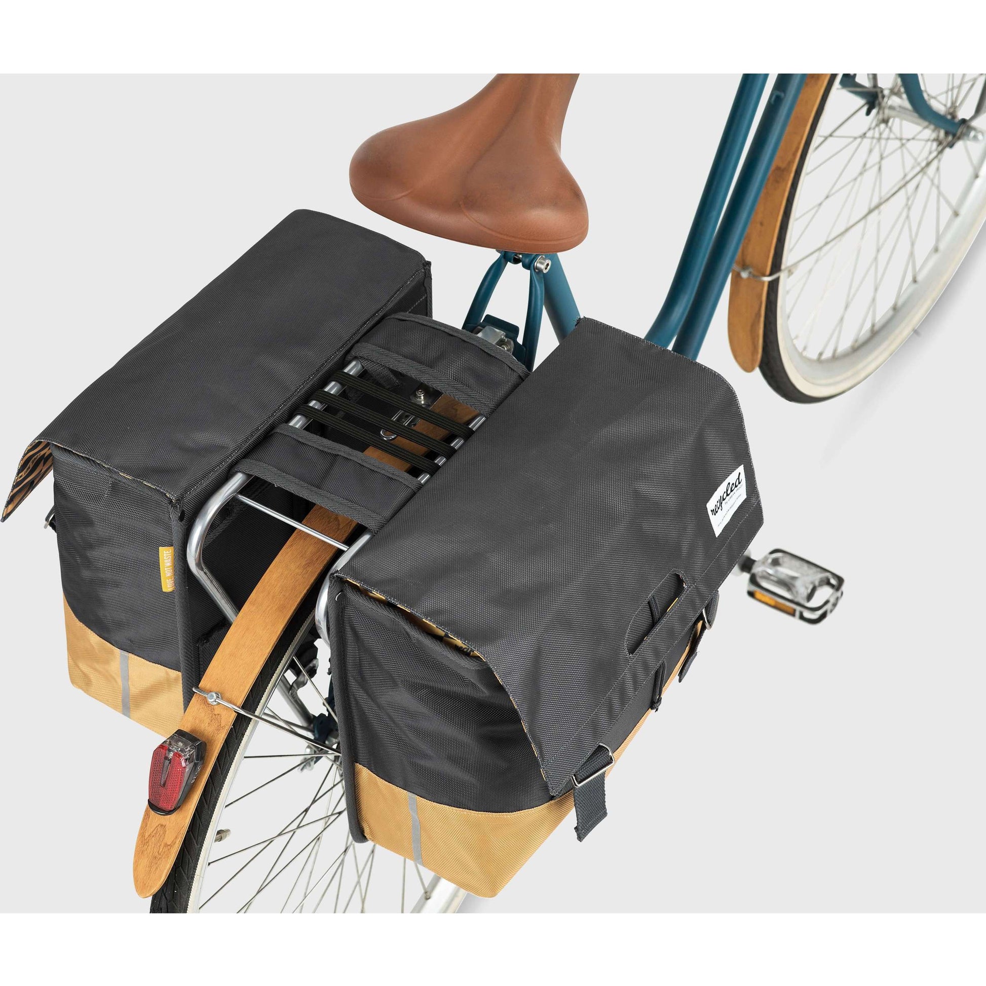 Sacca per biciclette a doppia bicicletta urbana a prova di urbano giallo nero 40l