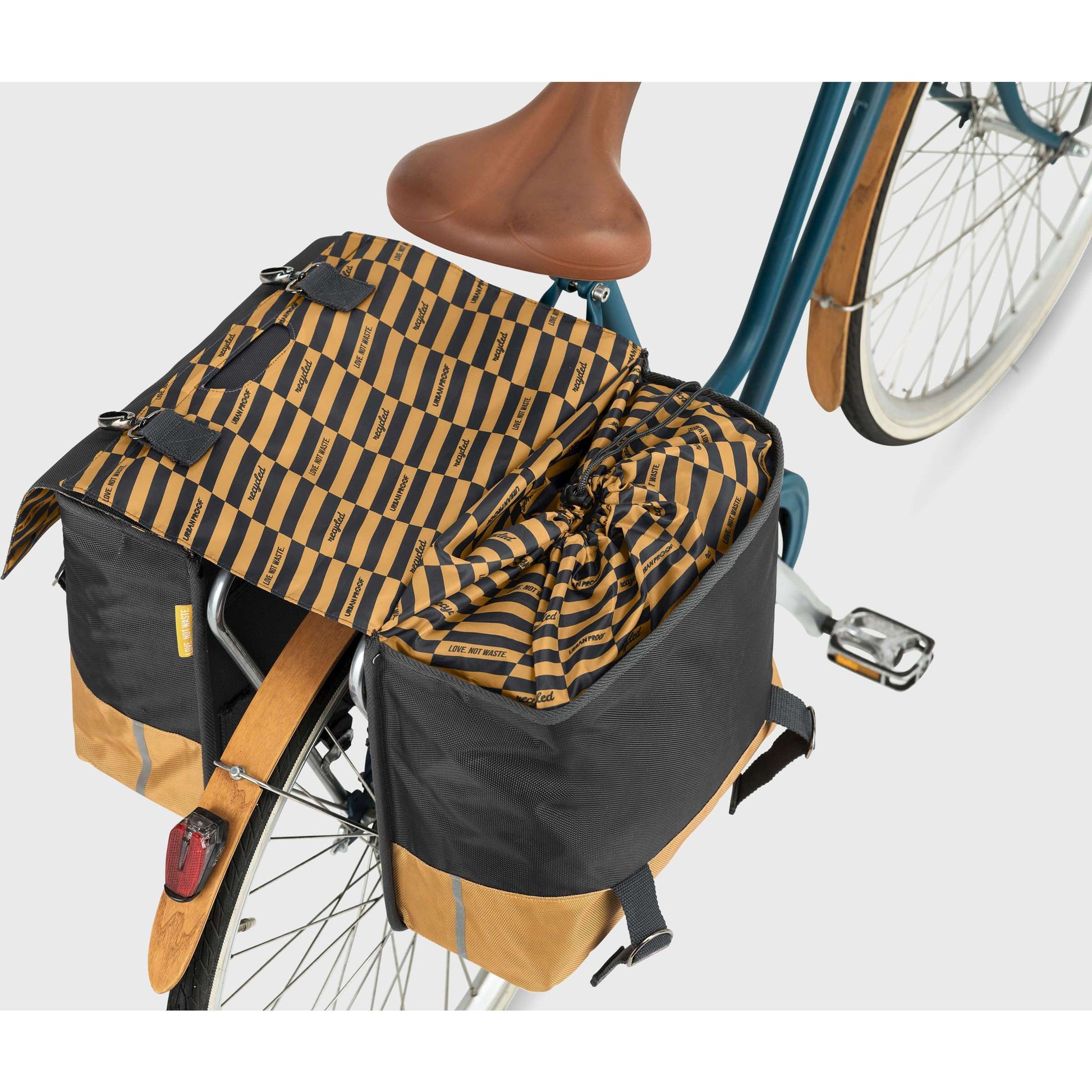 Sacca per biciclette a doppia bicicletta urbana a prova di urbano giallo nero 40l