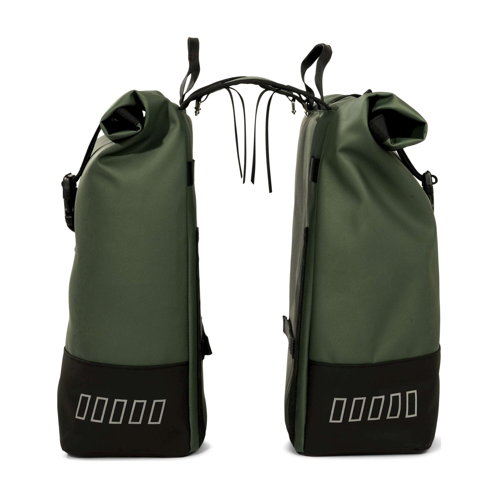 Borsa per biciclette a doppia bicicletta rolltop urbana a prova di urban 38 litri verdi
