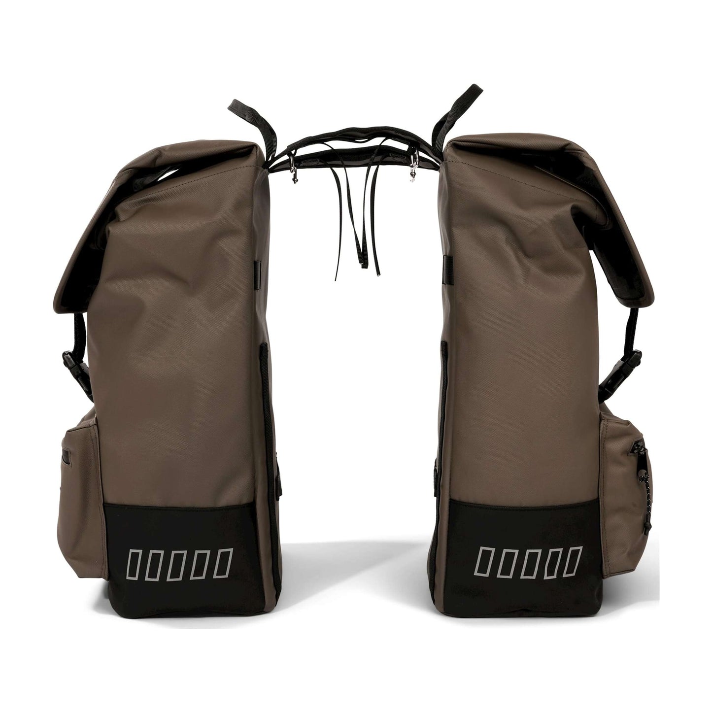 Borsa per biciclette a doppia bicicletta da carico urbano -resistente urbano 38 litri marrone