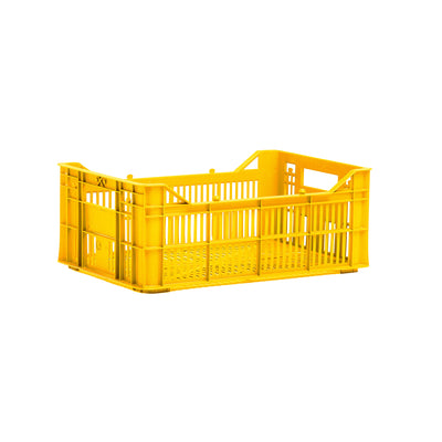 Crate di biciclette a prova urbana Helsinki Plastic 7L 30x20x11 cm Occher Yellow