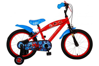 Bike per bambini Ultimate Spider -man - Boys - 16 pollici - rosso blu - freni a due mani