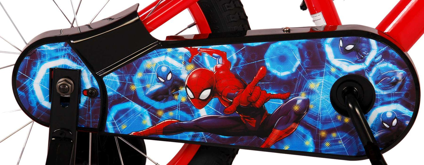 Bike per bambini Ultimate Spider -man - Boys - 16 pollici - rosso blu - freni a due mani