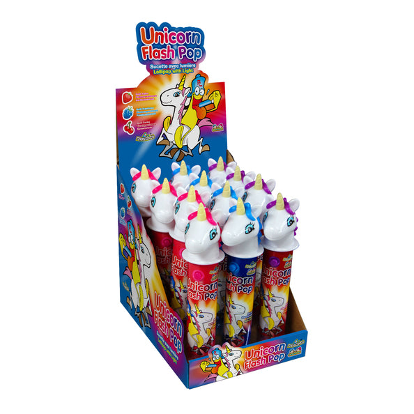 Caramelle divertenti unicorno flash pop (12x 12gr)