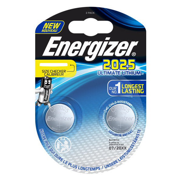 Energizer Ultimate Litio 3V CR2025 Blister 2 pezzi