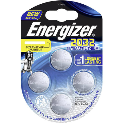 Energizer Ultimate Lithium 3V knoopcel batterijen (CR2032) 4 stuks