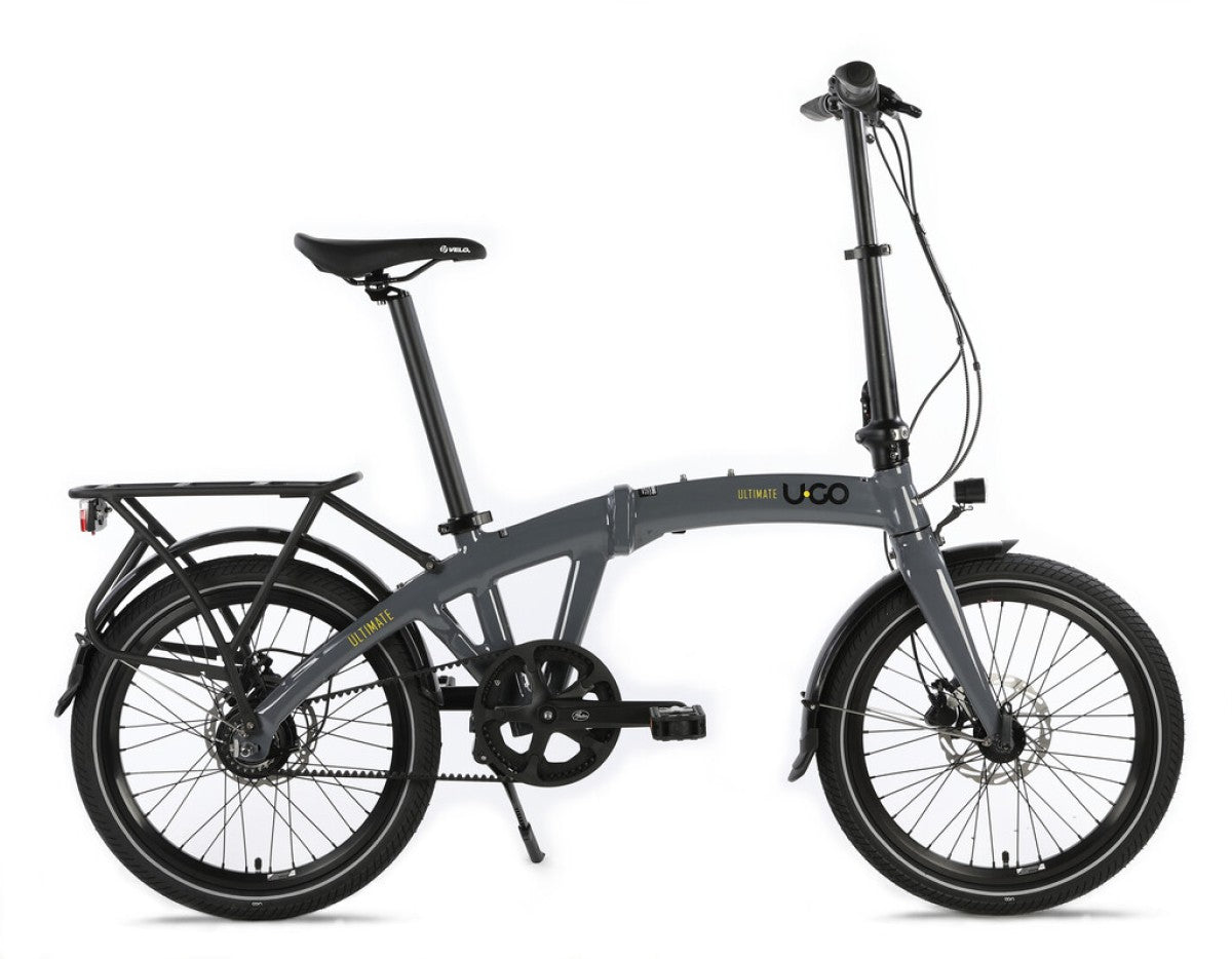 Ugo bicicleta plegable ultimate cinturón i8 gris frío