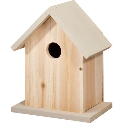 Casetta per uccelli da giardino professionale in legno 16x11x20 cm