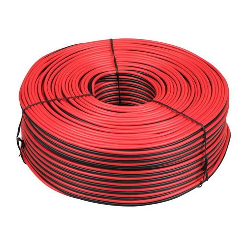 Cable de altavoz rojo negro 2x0,75qmm (rollo=100m) p.p mtr | piezas de 100 metros