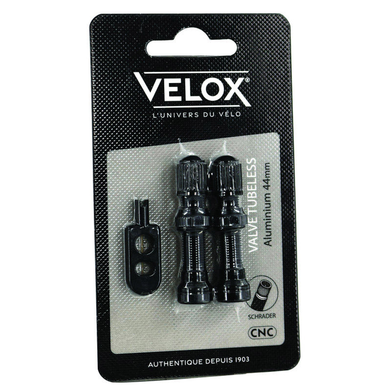 Velox Valiel Tubeless Schrader 44 mm Alu Black (2st)