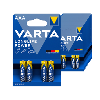 Pilas alcalinas aaa de larga duración Varta (10x 4 piezas)
