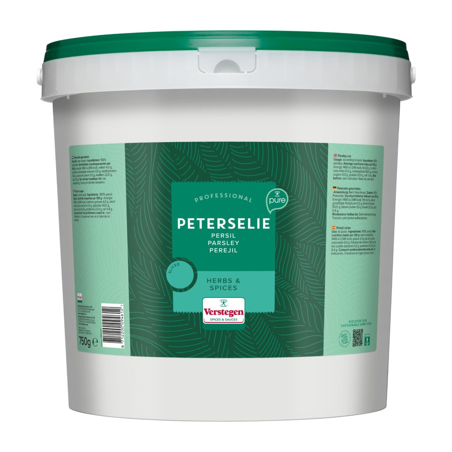 Hojas de perejil Verstegen picadas (750gr)