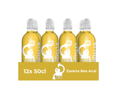 Vitamize focus zwarte bes acai pet (12x 500ml)