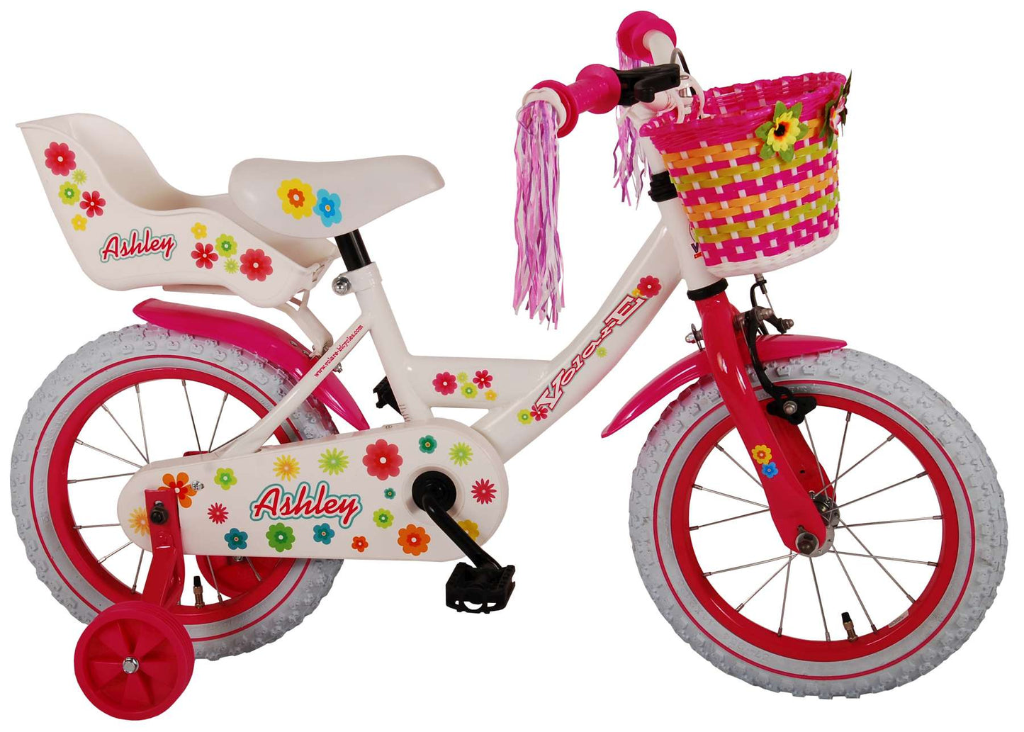 Bicycle per bambini di Vlatare Ashley - Girls - 14 pollici - Bianco - 95% assemblato