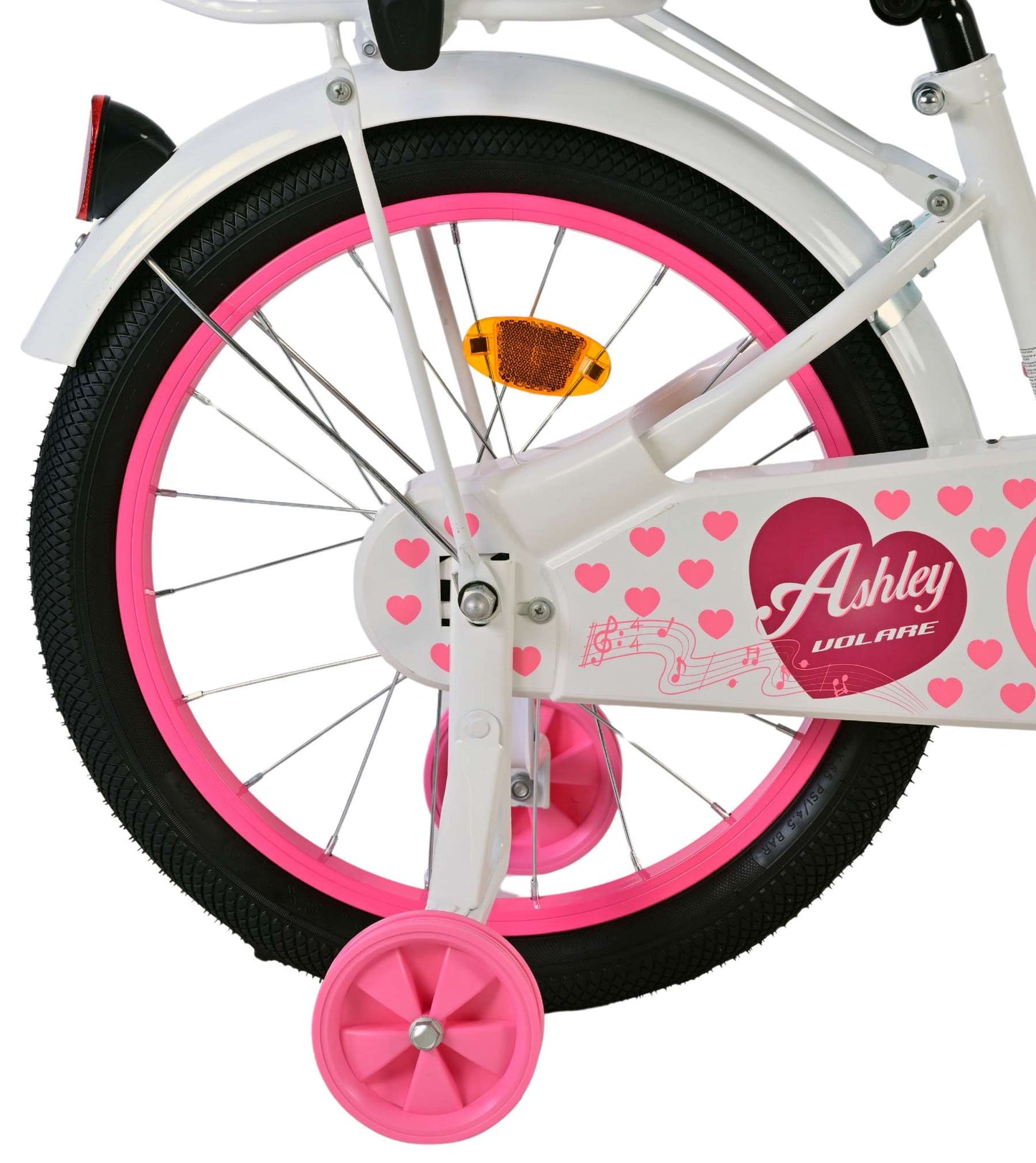 Bicicleta para niños Volare ashley - niñas - 18 pulgadas - blanca