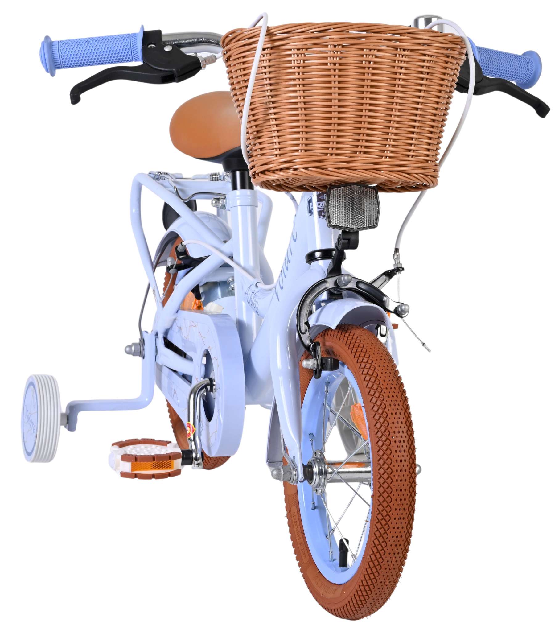 Bicicletta per bambini Volare Ashley - ragazze - 12 pollici - blu pastello - due freni a mano