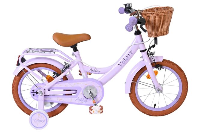 Bicicletta per bambini Volare Ashley - ragazze - 14 pollici - lilla - due freni a mano
