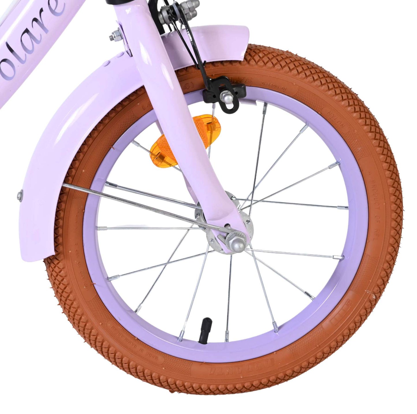 Bicicleta infantil Volare Ashley - niña - 14 pulgadas - lila - dos frenos de mano